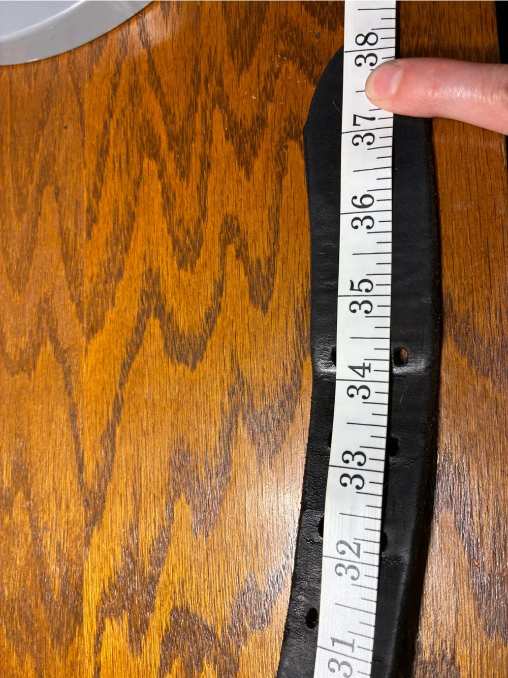 Vintage USA MADE Men’s Black Leather Double Prong Distressed Belt Adjustable